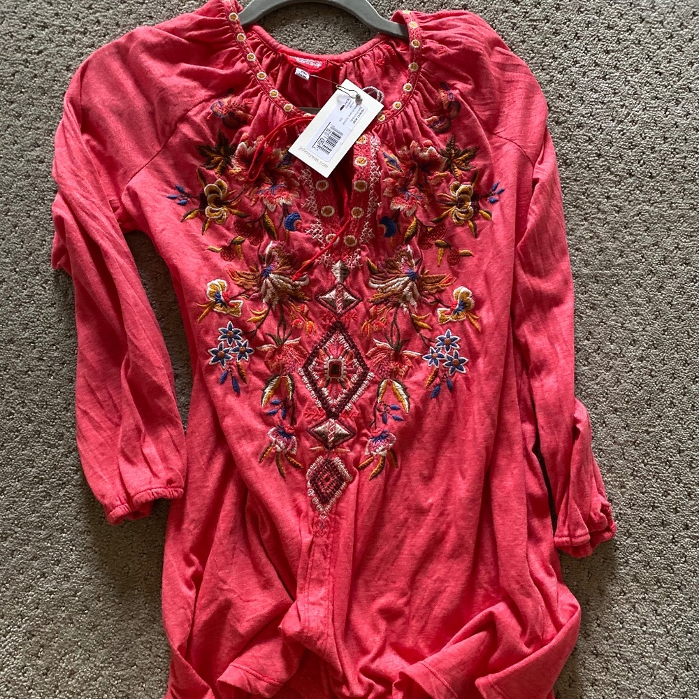 Johnny was embroidered top